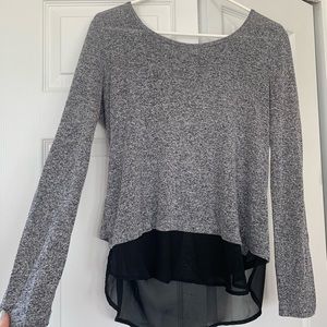 Grey/Black Layer Top - Size Small